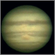 Jupiter, gestacktes Bild bearbeitet