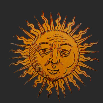 Die Sonne in einer alten Darstellung