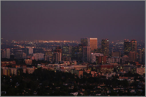 Blick aufs abendliche Santa Monica