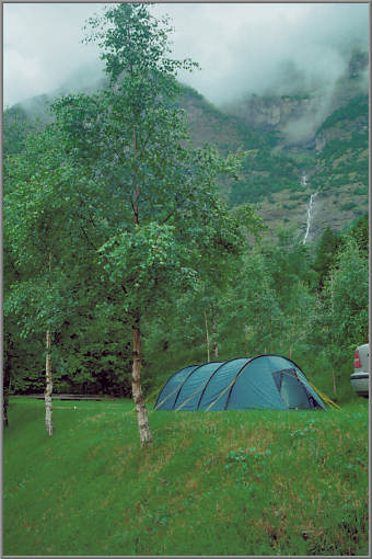 Auf dem Campingplatz von Flåm