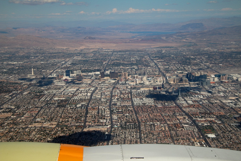 Las Vegas im Anflug