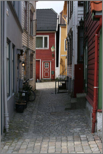 Altes Stadtviertel in Oslo
