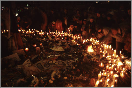 Kerzen am Wenzelsplatz